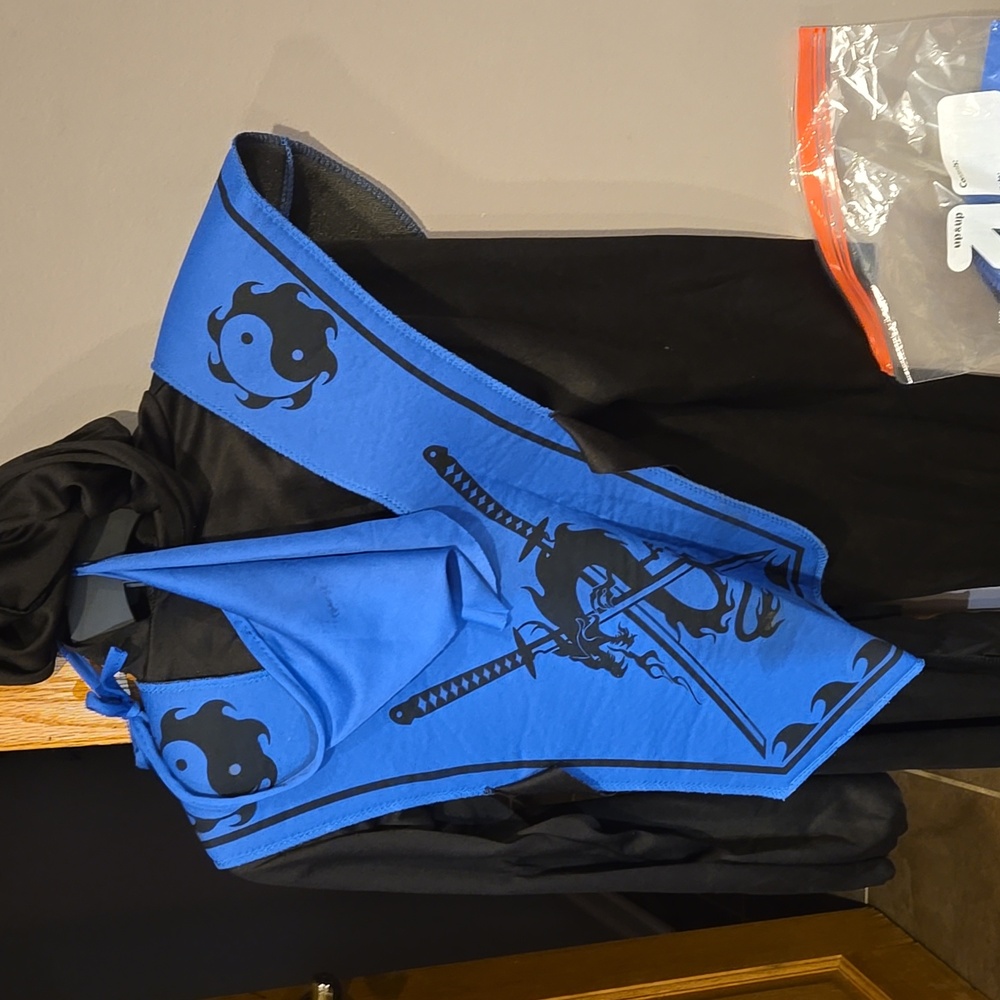 Boys blue ninja medium costume